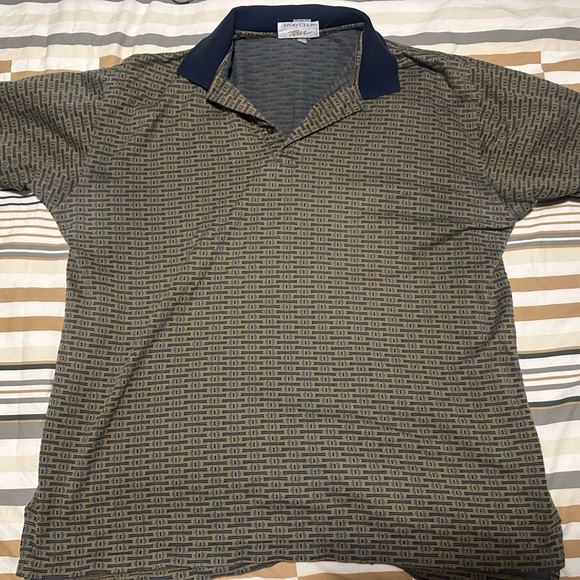 Vintage Izod Golf Polo - Pinewood Golf Club - Brown and Navy - Excellent Shape - Picture 1 of 5